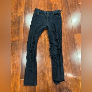 black ripped jeans size small